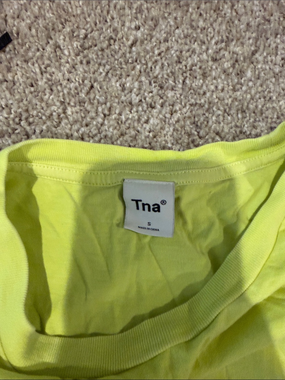 TNA Neon Lime Short Sleeve Crewneck Top - Picture 3 of 4